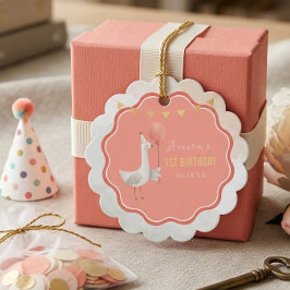 Personlig presentetikett för Silly Goose 1-årsdag Gåvor Etiketter