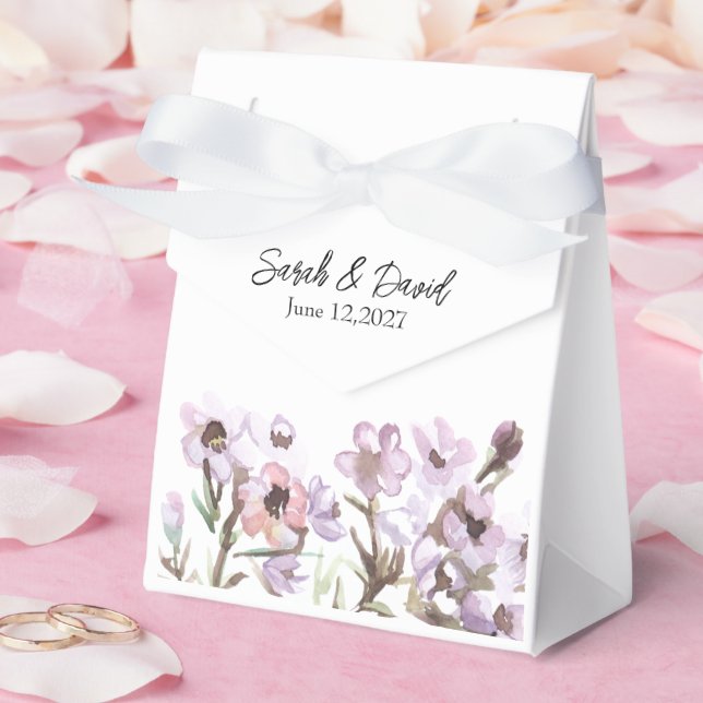 Personlig presentförpackning - Elegant lila blomst Presentaskar (Bröllop)