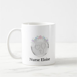 Personlig presentkop med emblem för sjuksköterskor kaffemugg