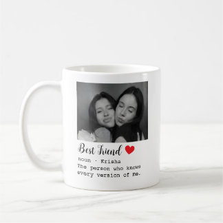 Personlig presentkopp för bästa vän med foto, namn kaffemugg