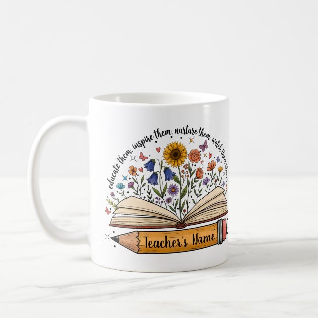 Personlig presentmugg för lärare kaffemugg (Vänster)
