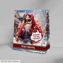 Personlig presentpåse Cool Tomte Jul