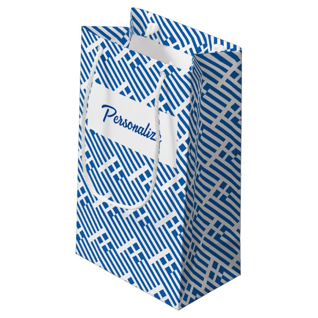 Personlig presentsäckar med grekiska land flagga (Baksidan Vinklad)