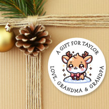 Personlig presenttagg jul | Söt rosa