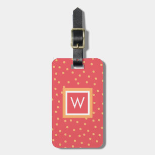 Personlig prickig monogram bagagebricka