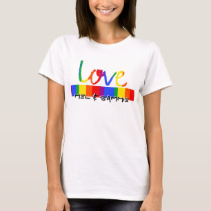 Personlig Pride Rainbow Kärlek T-Shirt