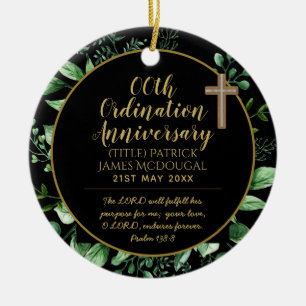 Personlig Priest Ordination Anniury Gift Julgransprydnad Keramik
