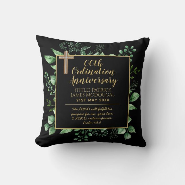 Personlig Priest Ordination Anniury Pillow Kudde (Framsida)