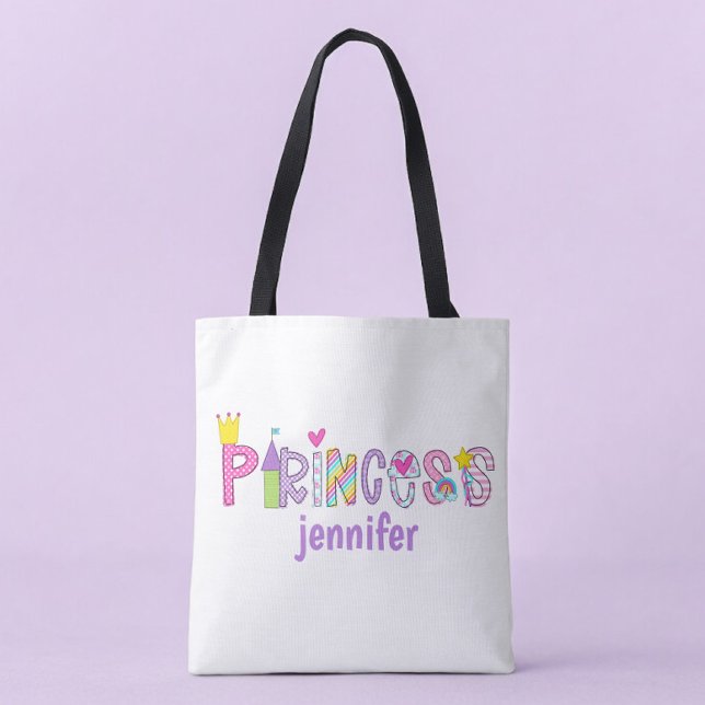 Personlig Princess Alphabet Bright Colorful Tygkasse (Skapare uppladdad)