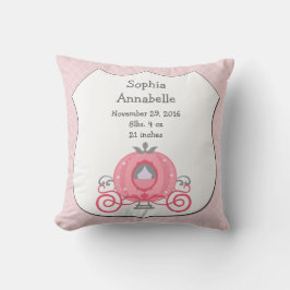 Personlig Princess Carriage Flicka Pillow Kudde
