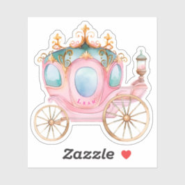 Personlig Princess Carriage Klistermärken