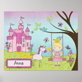 Personlig Princess Castle Art Poster