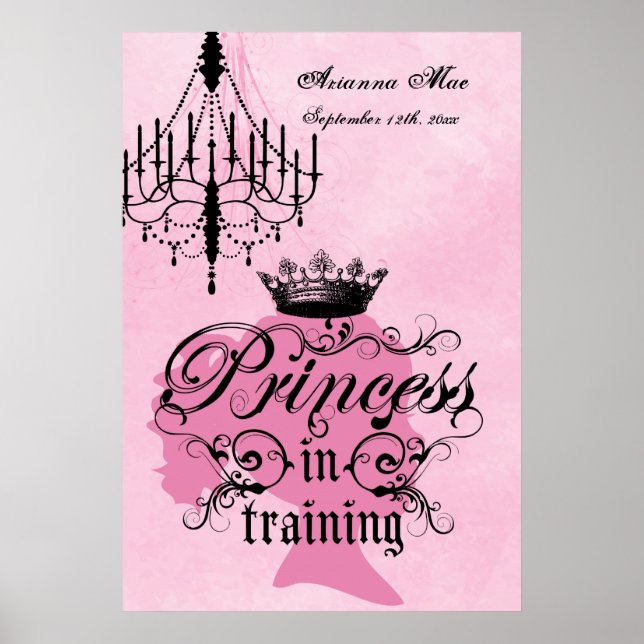Personlig Princess i Training Nursery Poster (Framsidan)