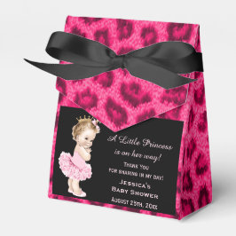 Personlig Princess i Tutu Baby Shower Leopard Presentaskar