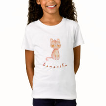 Personlig Princess Kattunge Girl's T-shirt