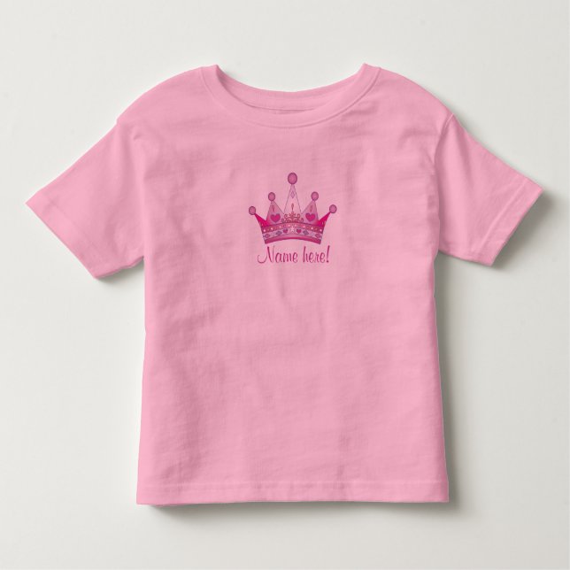 Personlig Princess Krona T-Shirt (Framsida)