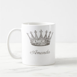 Personlig Princess Krona Tiara Kaffemugg