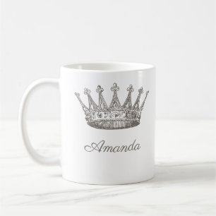 Personlig Princess Krona Tiara Kaffemugg