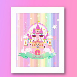 Personlig Princess Print, Wall Poster