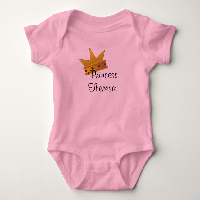 Personlig Princess Shirt - Baby First Tee (Framsida)
