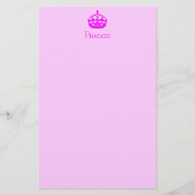 Personlig Princess Stationery Brevpapper (Framsida)