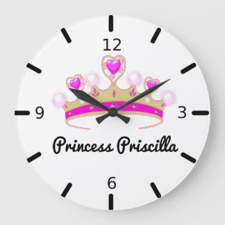 Personlig Princess Tiara Stor Klocka