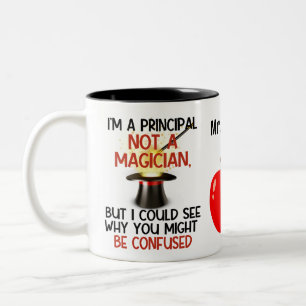 Personlig Principal Funny Gift Två-Tonad Mugg