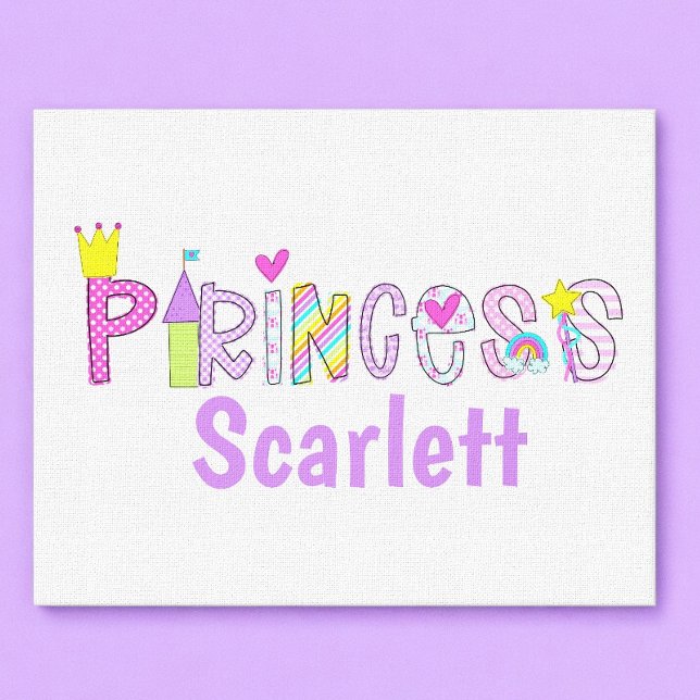 Personlig prinsessalfabet Kronborgslottet Trollsta Canvastryck (Skapare uppladdad)