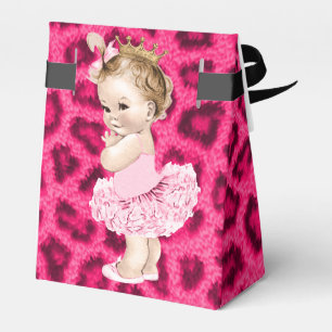 Personlig Prinsessan i Tutu Baby Shower Leopard Presentaskar