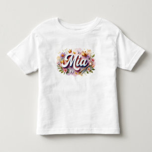 Personlig prinsessblommig t-shirt för barn