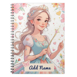 Personlig Prinsessbok – Lägg till Namn Anteckningsbok