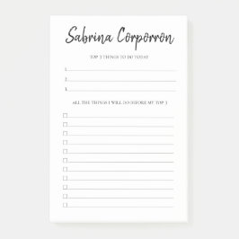 Personlig prioriterad att göra lista post-it block