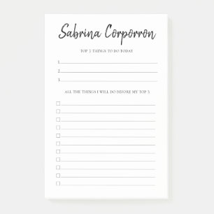 Personlig prioriterad att göra lista post-it block