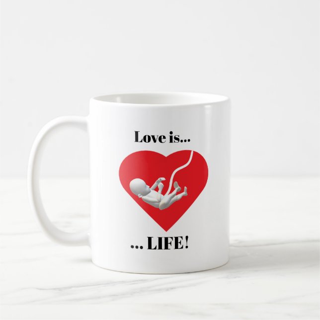 Personlig Pro-life Kaffemugg (Vänster)