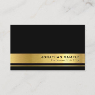 Personlig Professionell Elegant Black Guld Visitkort