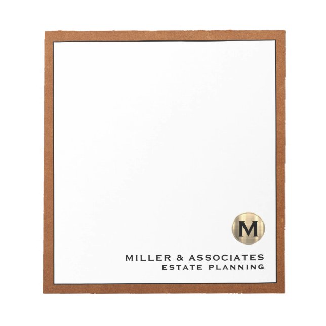 Personlig Professionell Luxury Branded Antecknings Anteckningsblock (Framsida)