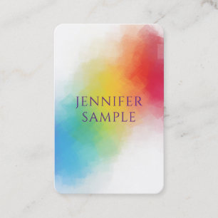 Personlig Professionell Modern Elegant Rainbow Visitkort