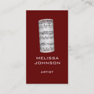Personlig Professionell Musician Business Cart Visitkort