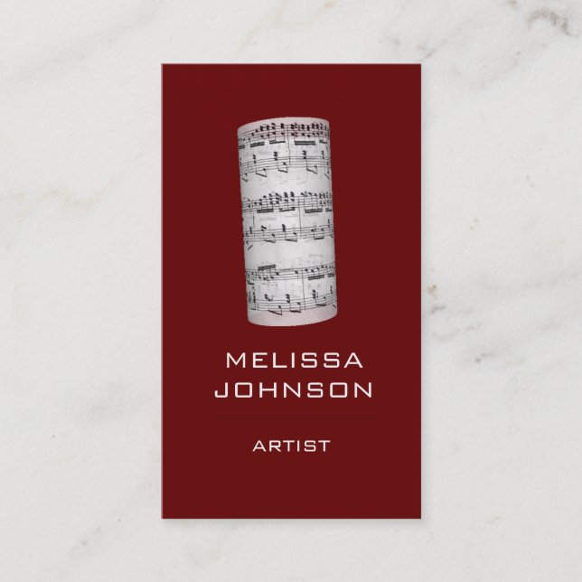 Personlig Professionell Musician Business Cart Visitkort (Framsida)