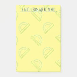 Personlig Protraktor Math Mönster Post-it Block