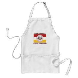 * PERSONLIG - "Proud Alumnus" Apron w/PMC Flagga Förkläde