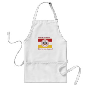 * PERSONLIG - "Proud Alumnus" Apron w/PMC Flagga Förkläde