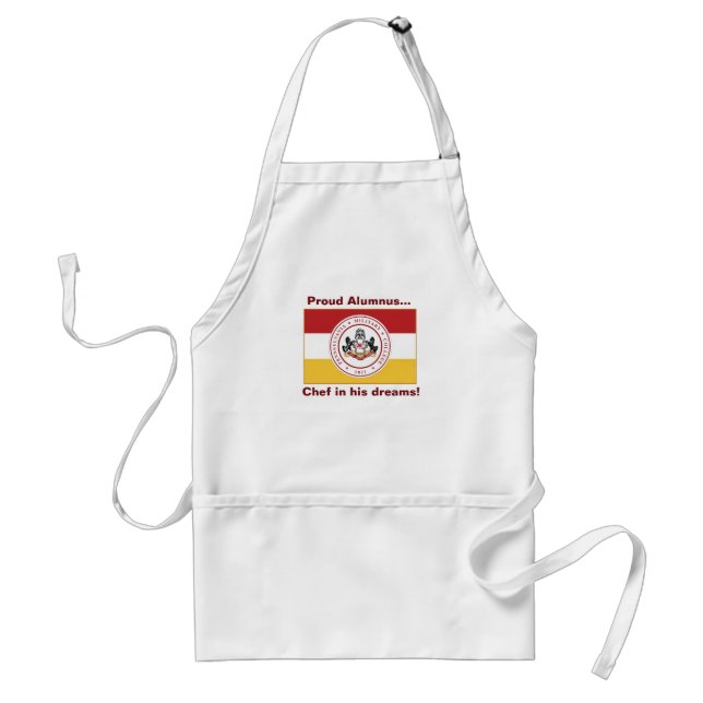 * PERSONLIG - "Proud Alumnus" Apron w/PMC Flagga Förkläde (Framsidan)