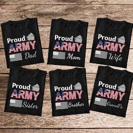 Personlig Proud Army-familjen Pappa T Shirt