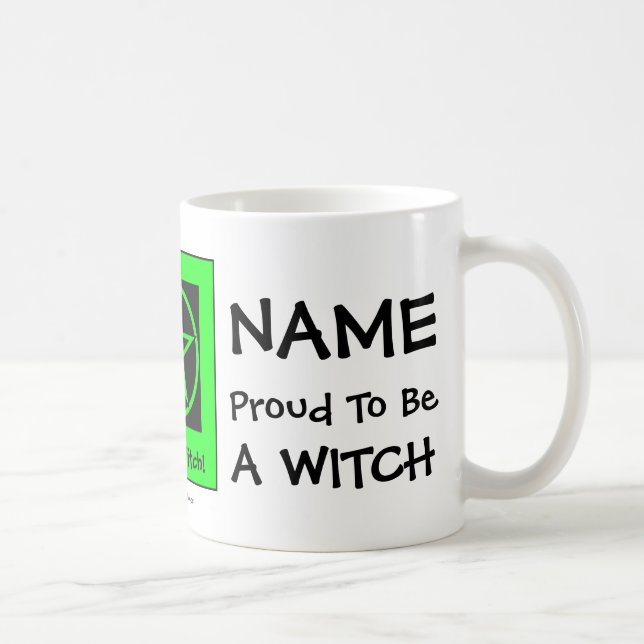 Personlig Proud att vara en Witch-Cheeky Witch Kop Kaffemugg (Höger)