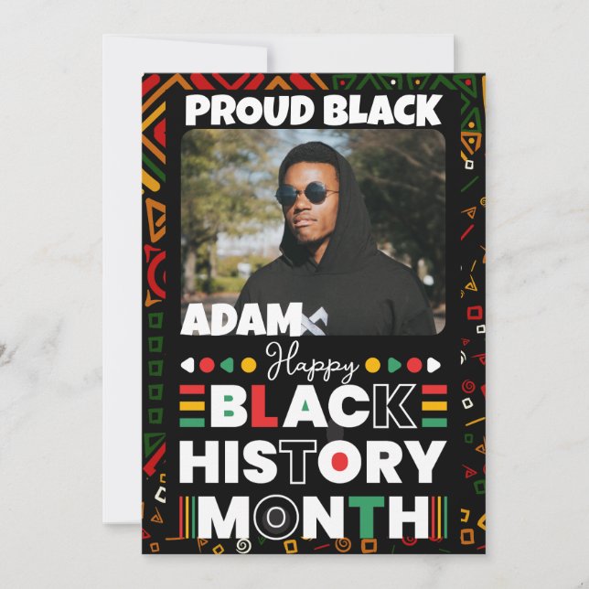 Personlig Proud Black History Månad Inbjudningar (Framsida)