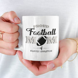 Personlig Proud Football Mamma Coffee Mugg