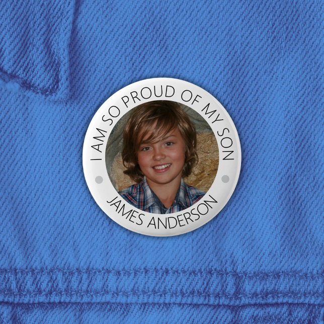 Personlig Proud överordnad fotoknapp Knapp (Personalized Proud Parent Photo Button)