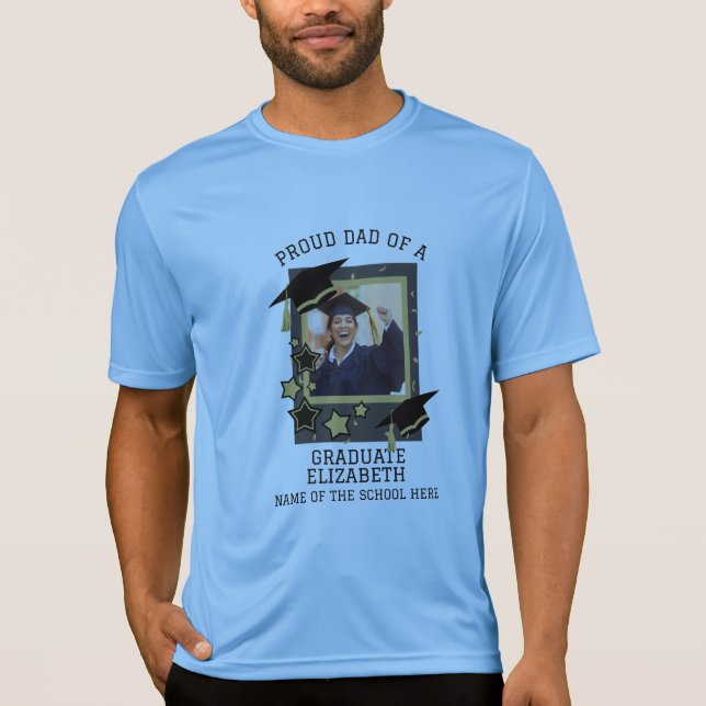 Personlig Proud Pappa i ett foto från Student T Shirt (Framsida)