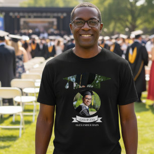 Personlig Proud Pappa Studenten Photo T Shirt